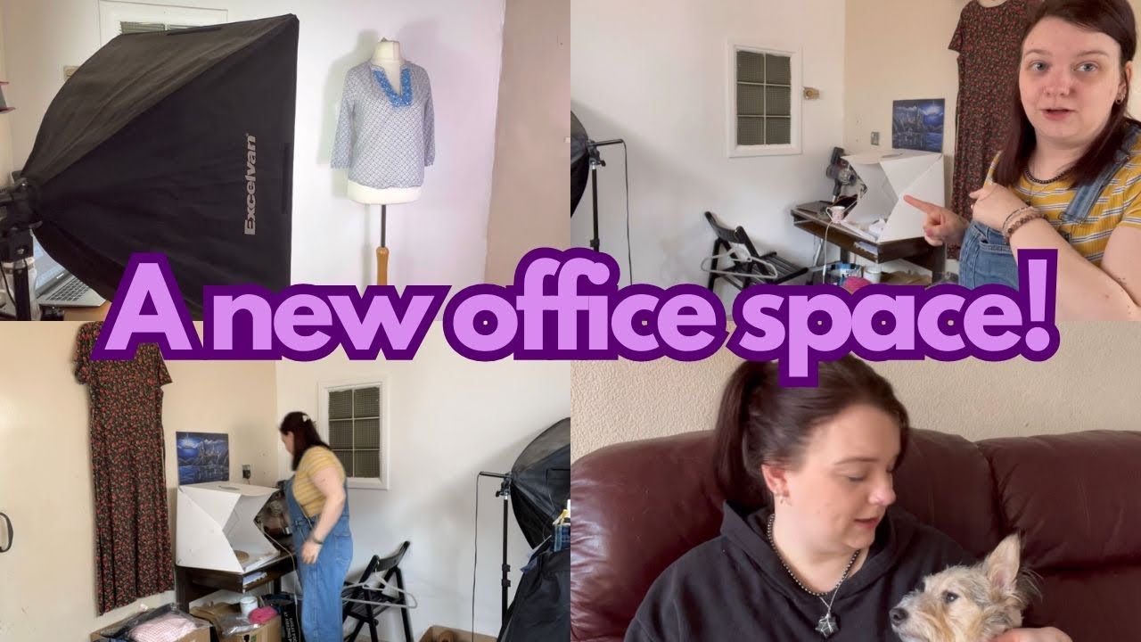 I made myself a new office space! Spend the day with me UK ebay