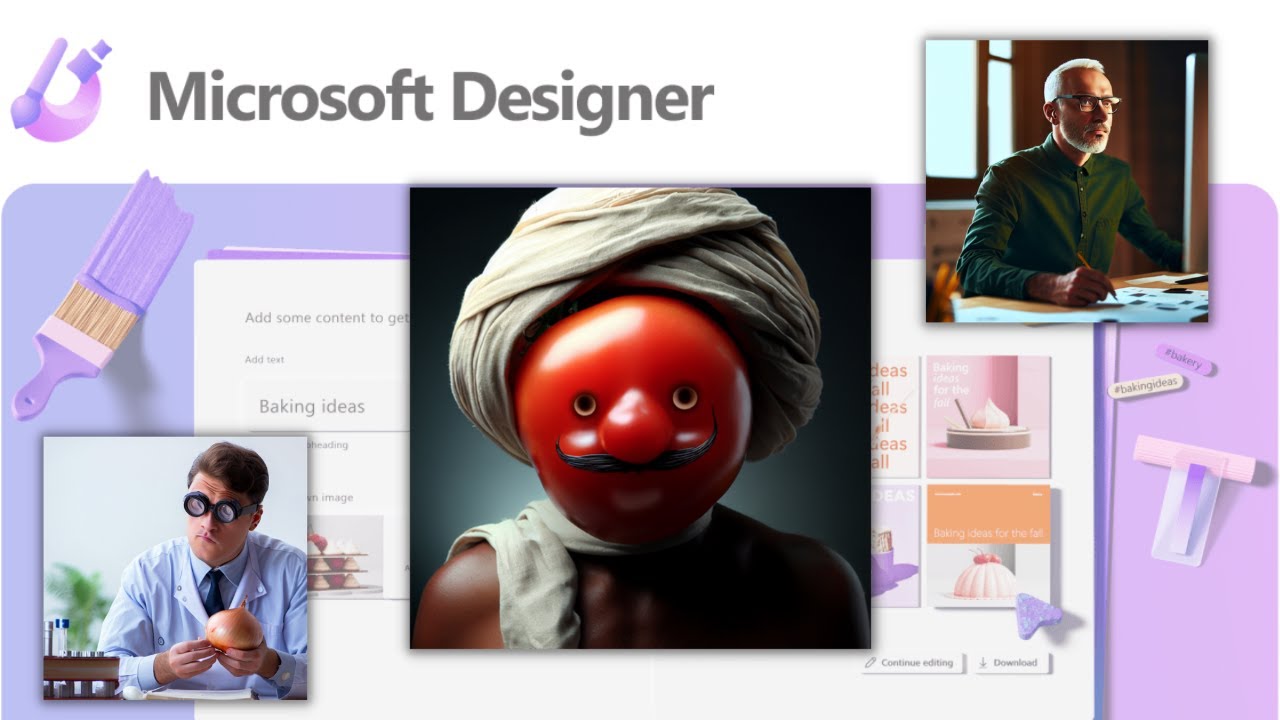 Generate an image a description with microsoft designer - YouTube