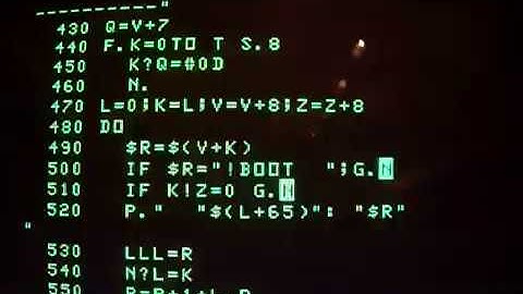 Acorn Atom - !BOOT Listing of a floppy...