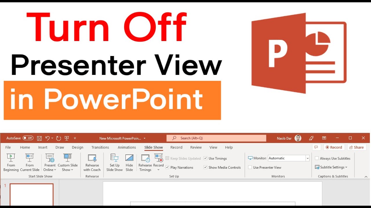 powerpoint presenter view disable