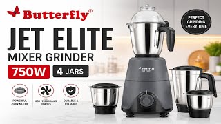 Butterfly Jet Elite Mixer Grinder 750W Review 🔥 4 Jars Powerful Kitchen Mixer Grinder