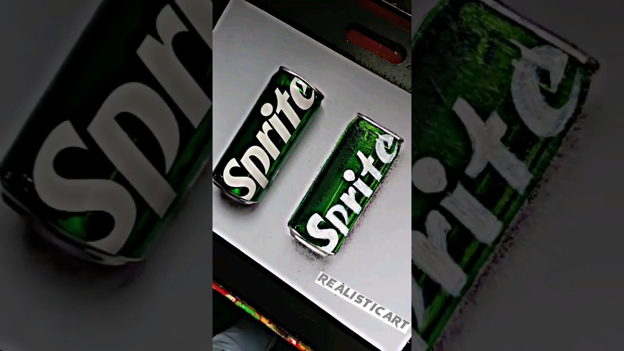 Realistic Drewing of Sprite Can| 