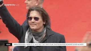 Johnny Depp arrived on the red carpet in Karlovy Vary