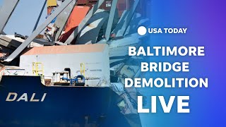 Watch: Demolition At Baltimore Bridge Collapse Site