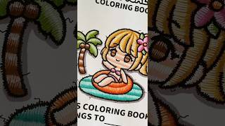 Tried embroidery-style coloring