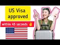 US Visa approved in 45 seconds✌️ | US Interview Preparation 🇺🇲 #usainterview #usvisaappointment