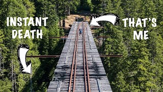 Climbing an Abandoned Railroad Bridge