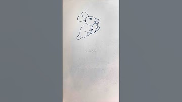 6+2= Rabbit 🐇 drawing for kids #satisfying #shorts  #drawing