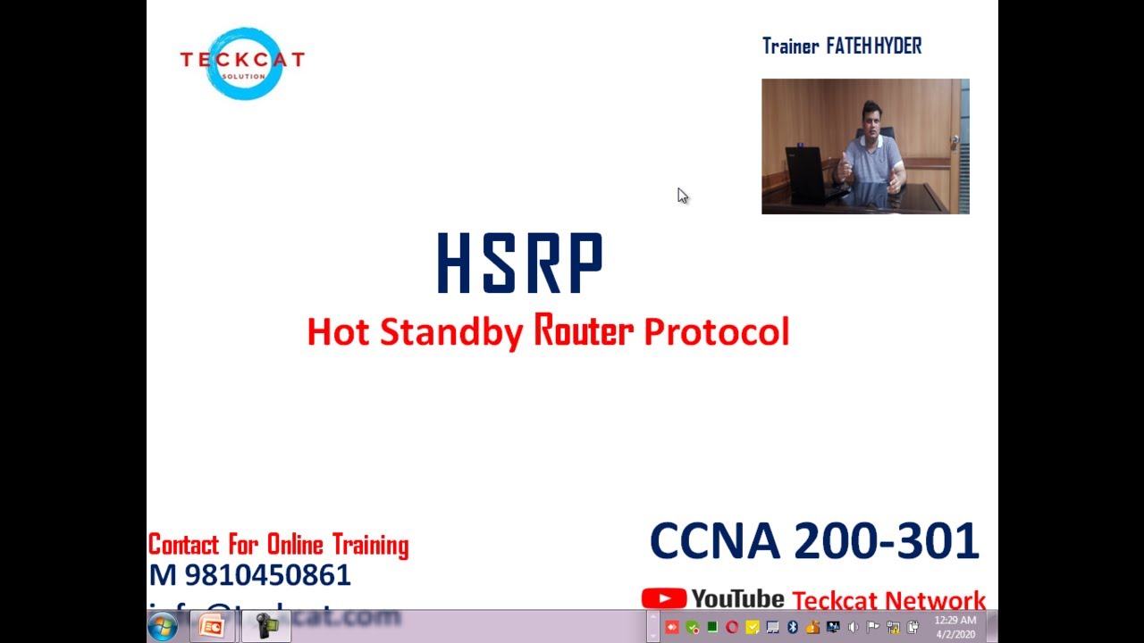 New CCNA 200-301| HSRP PROTOCOL | HINDI | Theory and Lab - YouTube