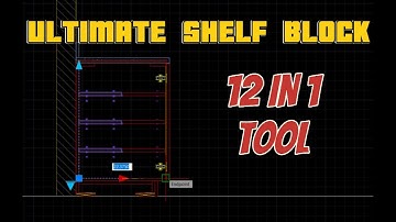 Adjustable Shelves Dynamic Block   Elevation & Section  #autocad #millwork