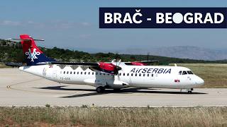 Air SERBIA ATR-72-600 - FIRST TAKEOFF from Brač Airport!