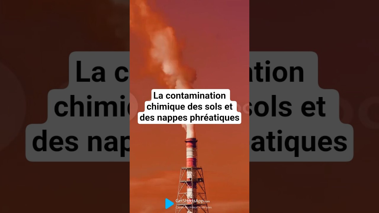 La contamination chimique des sols et des nappes phréatiques