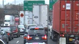 Driving Truck in New York Traffic Jam on the George Washington Bridge and CB Idiots
