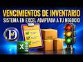 📦 CONTROL DE VENCIMIENTOS DE INVENTARIOS EN EXCEL 100% Personalizable y Automática ✅