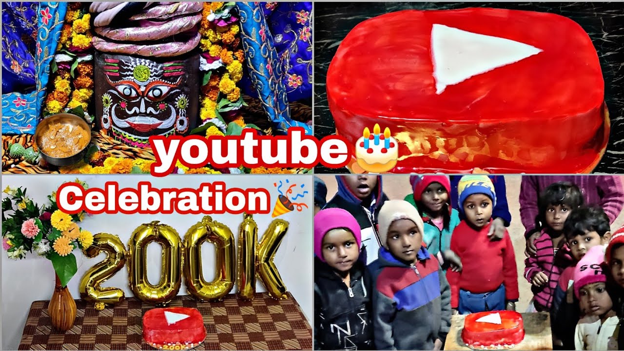 how to make youtube cake Celebration of 200k with children's you