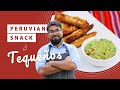 Peruvian tequenos | MOST POPULAR PERUVIAN SNACK | Wonton sticks wich cheese and guacamole sauce
