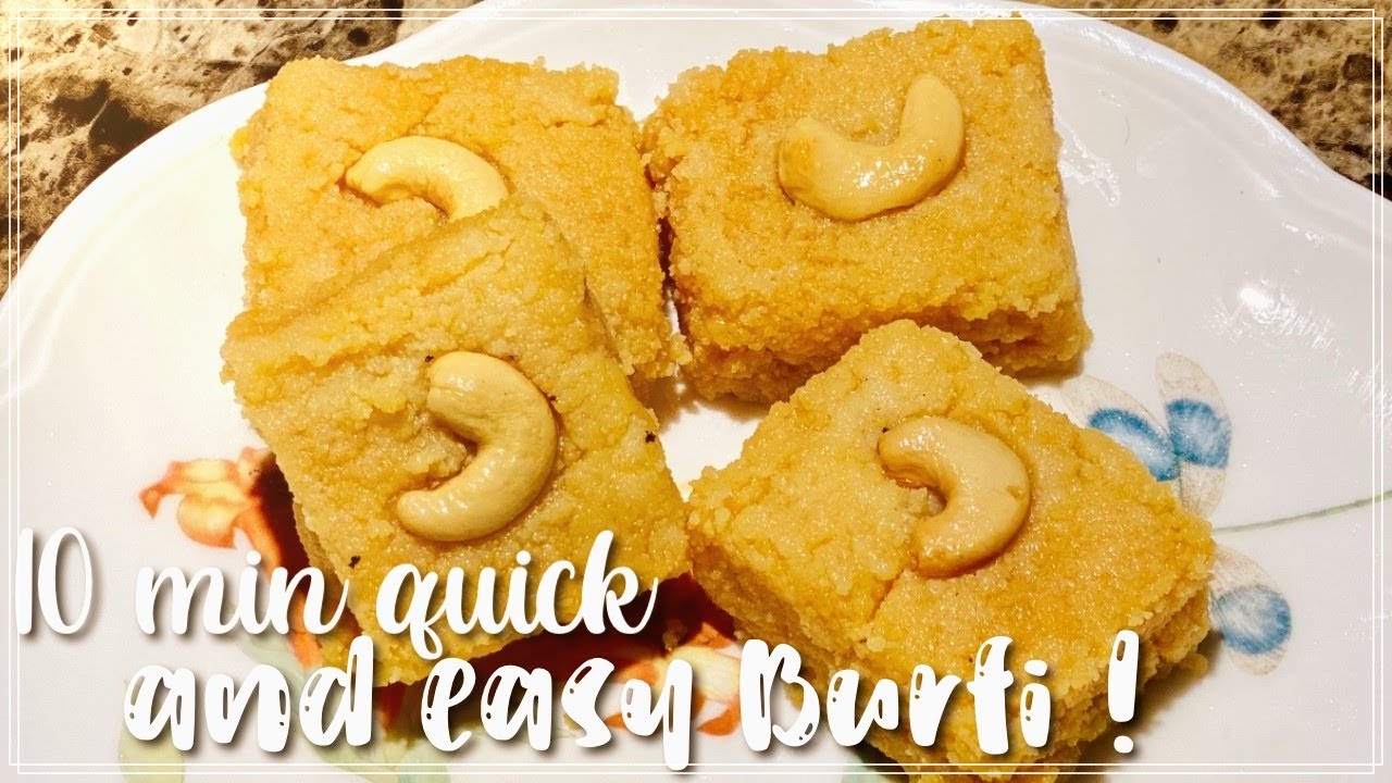 Kalakand Burfi | 10 min quick & easy burfi! | English, Telugu ...