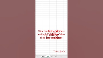 Excel SUM Function: Combining Data from Multiple Worksheets | Tutor Joes