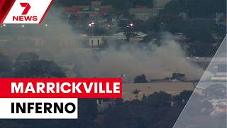 Warehouse fire causes chaos in Marrickville | 7NEWS