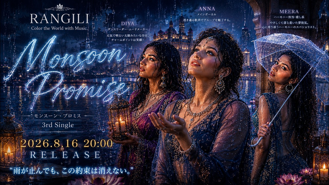 RANGILI「Monsoon Promise」公式YouTubeサムネイル