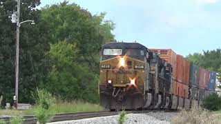 CSX GE's 585, 7767, and 3456 Lead Q029 on 8/30/18