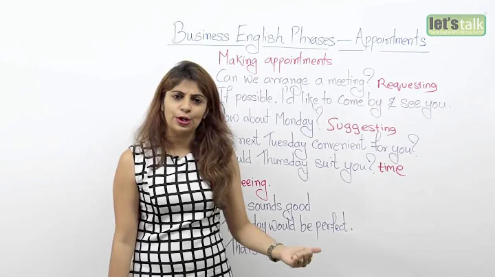 Business English Lesson   All about Appointments   Making, Scheduling    Cancelling
