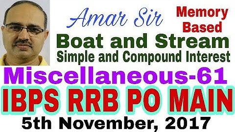 IBPS RRB PO MAIN 5th Nov., 2017: Miscellaneous Questions-61: Memory based