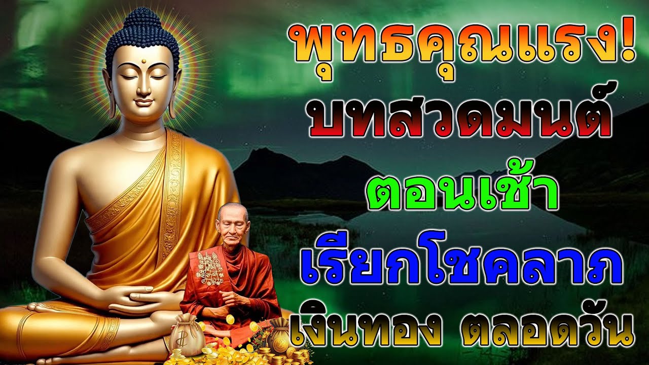 พุทธคุณแรง! บทสวดมนต์ตอนเช้า เรียกโชคลาภ เงินทอง ตลอดวัน🙏แค่เปิดฟัง เมื่อประตูเปิด โชคลาภเข้ามาทันที