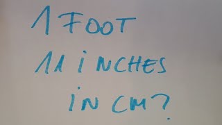 1 feet and 11 inches in cm?