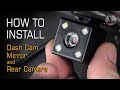 Vehicle blackbox dvr full 1080p dual dash cam mirror easy installation guide  connect red wire