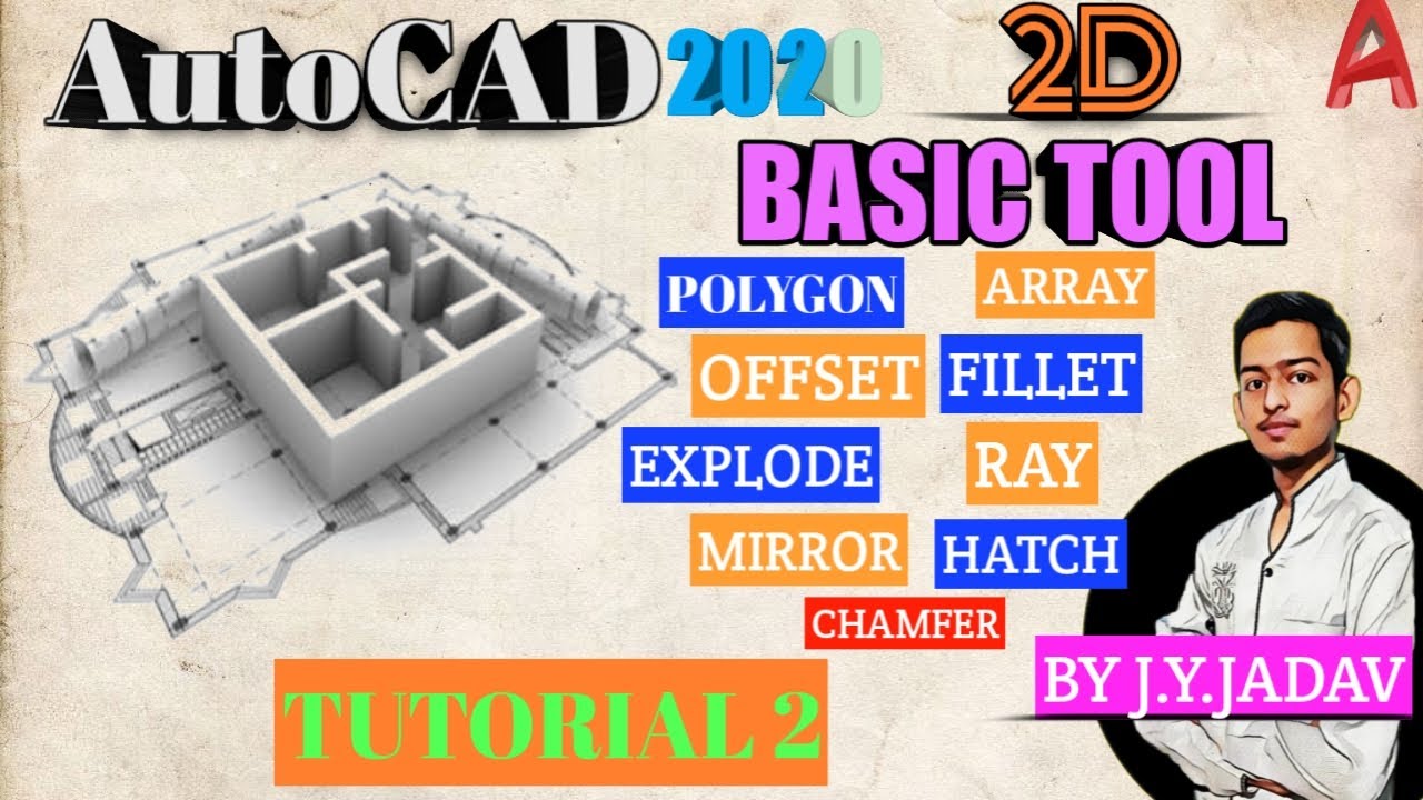 AutoCAD Tutorial 2 for beginners | basic command and tools | BY ...