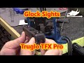 Truglo tfx pro tritium and fiber optic xtreme handgun sights for glock pistols