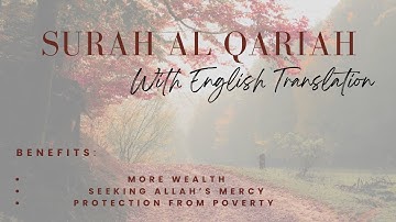 101. Surah Al Qari’ah | Full with English Translation | سورة القارعة #quran