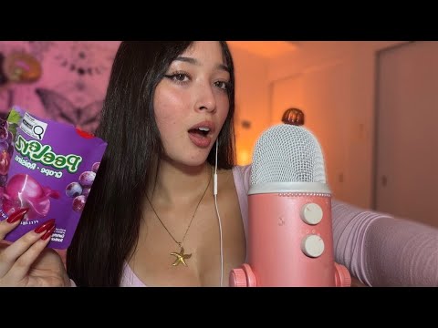 ASMR 剥がせるグミを食べる（咀嚼音）🍇