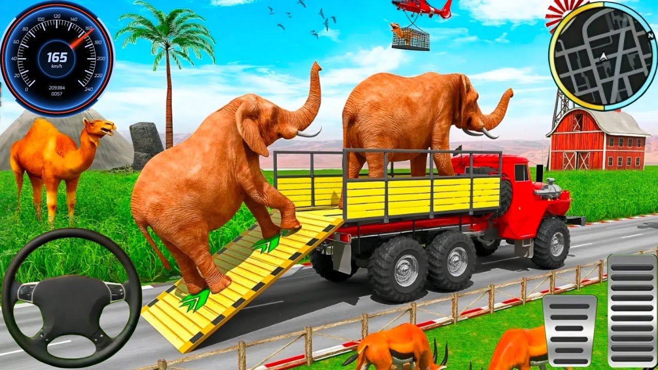 US Animal Uunloading Cargo Truck Driving 3D - Animal Transport Cargo Truck 2025 Andriod Gameplay