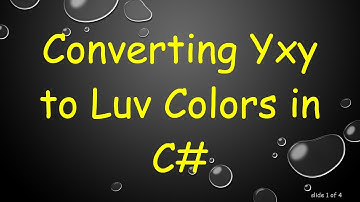 Converting Yxy to Luv Colors in C#