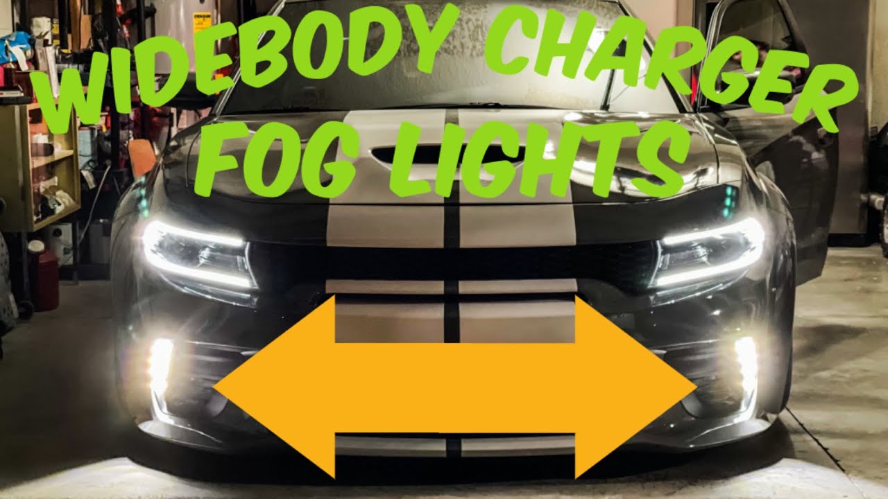 WideBody Charger fog lights diy install for 2020-2021 Dodge Chargers