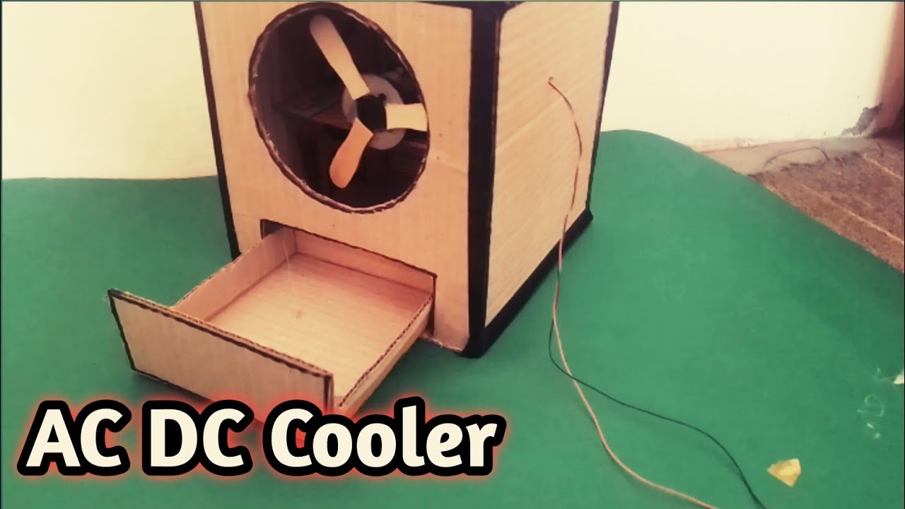 How to make Dc Ac  air cooler | Easy to make Hard board air cooler | Manual air cooler | inventions