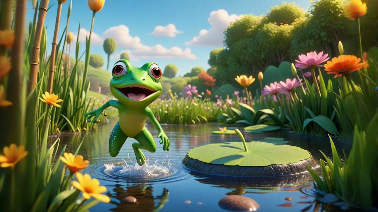 Bit Frog Ribbit Ribbit Four Funny Frogs Go Ribbit Ribbit | Fun Animal Song for Kids | Nursery ...