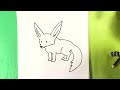 EASY How To Draw FENNEC FOX 