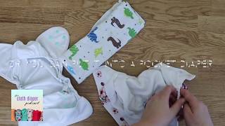 Padfold a Flat for a Diaper and Put into a Diaper