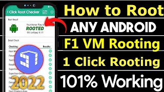 [2022] How to Root any Mobile Phone With F1 VM Rooting Without PC &amp; TWRP in 5 Mins ? 🔥 100% Safe 🔥