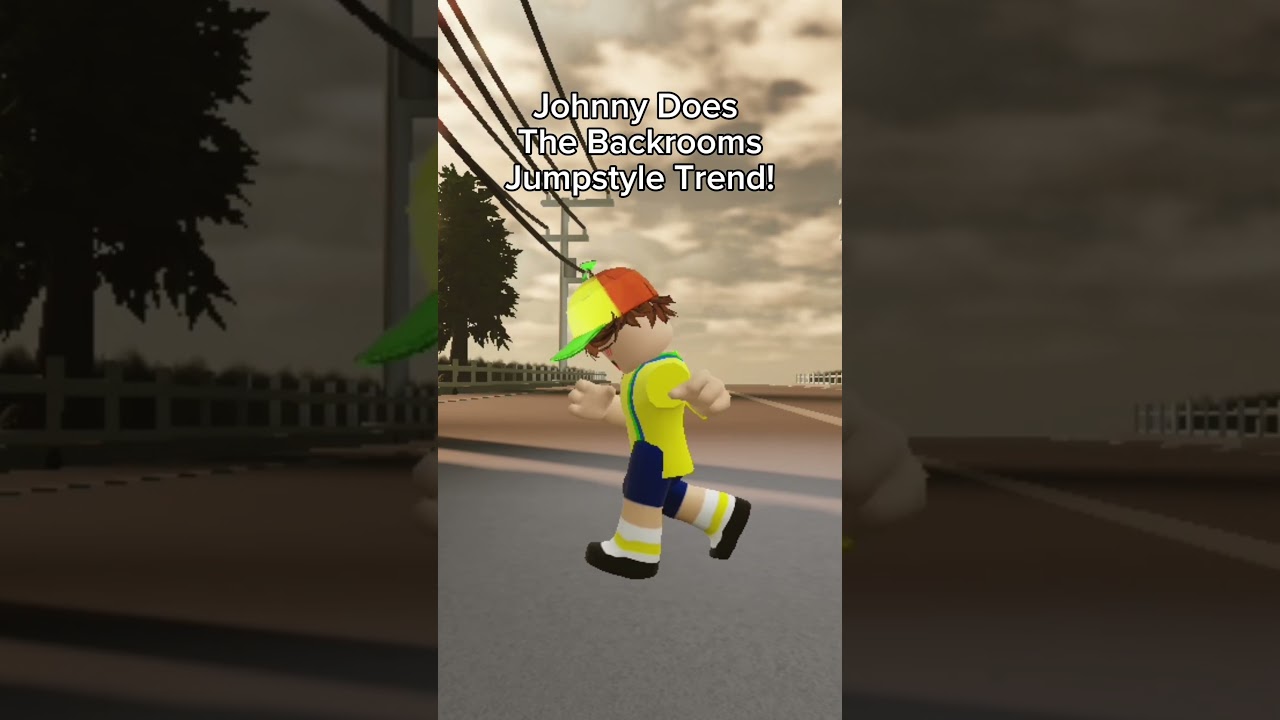 Johnny Does The Backrooms Jumpstyle Trend! 🕺 #heresjohnny #roblox #johnny #trend