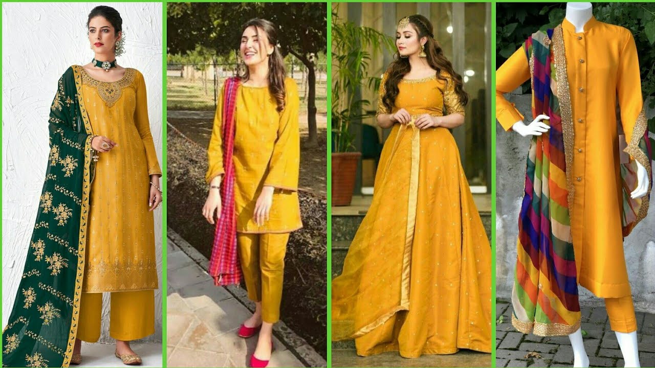 Mustard Colour dresses / Mustard Colour contrasts YouTube