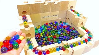 Marble run race ☆ Wooden Cuboro and HABA marble run.Compilation video!30min