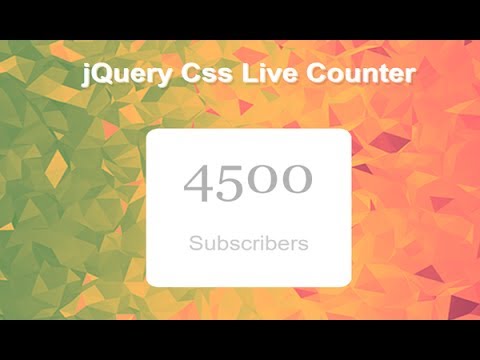 Jquery And Css Live Counter, Live Counter Effect