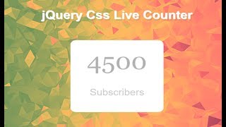 Jquery And Css Live Counter, Live Counter Effect