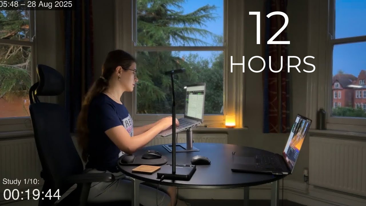 12-Hour LIVE Study With Me π | Cozy UK Ambience | Custom Pomodoro Timer ...