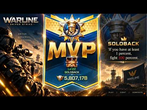 What MVP Score Did SOLOBACK Reach in Warline: Sniper Strike?
