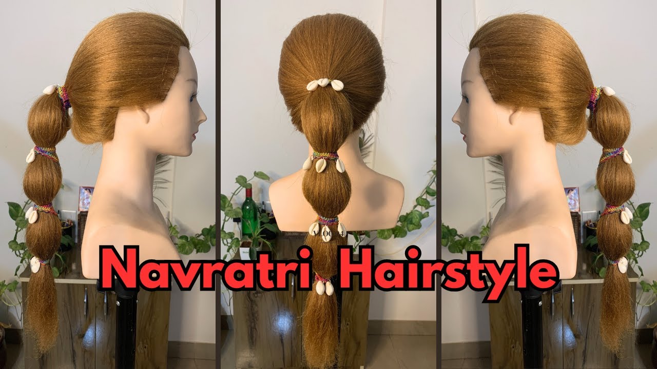 ✨ Navratri Hairstyle Tutorial 2025 | Easy & Stylish Hairstyle for Garba, Dandiya & Festive Nights 💃🌸